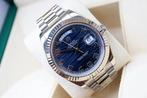 ROLEX DAYDATE 41MM BLUE DIAL 218239 2015 “WORN”, Sieraden, Tassen en Uiterlijk, Horloges | Heren, Goud, Zo goed als nieuw, Polshorloge