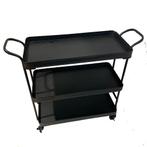Tea TROLLEY Be Pure Home sidetable zwart zwenkwielen kastje, Ophalen, Zo goed als nieuw, Metaal, Industrieel