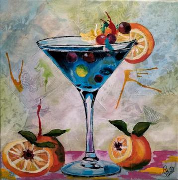 Schilderij cocktail  beschikbaar voor biedingen