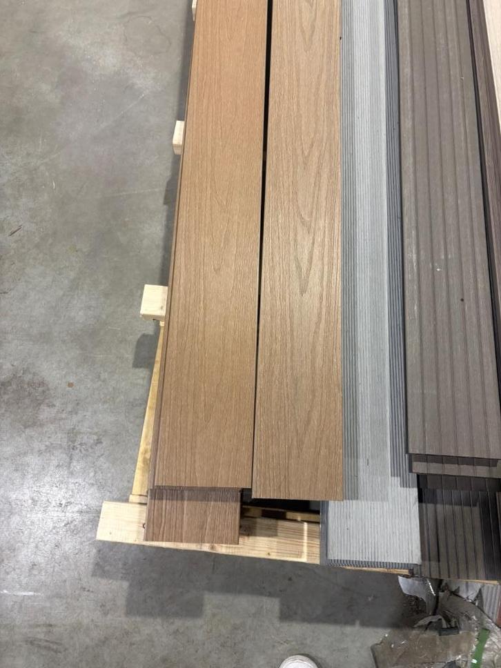 Ecoshield Teak composiet vlonderplanken – circa 10 m², Tuin en Terras, Terrasdelen en Vlonders, Gebruikt, Composiet, Ophalen