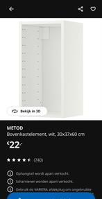 Ikea Metod bovenkastelement 60x37x60, Ophalen, Wit, Nieuw, 50 tot 100 cm