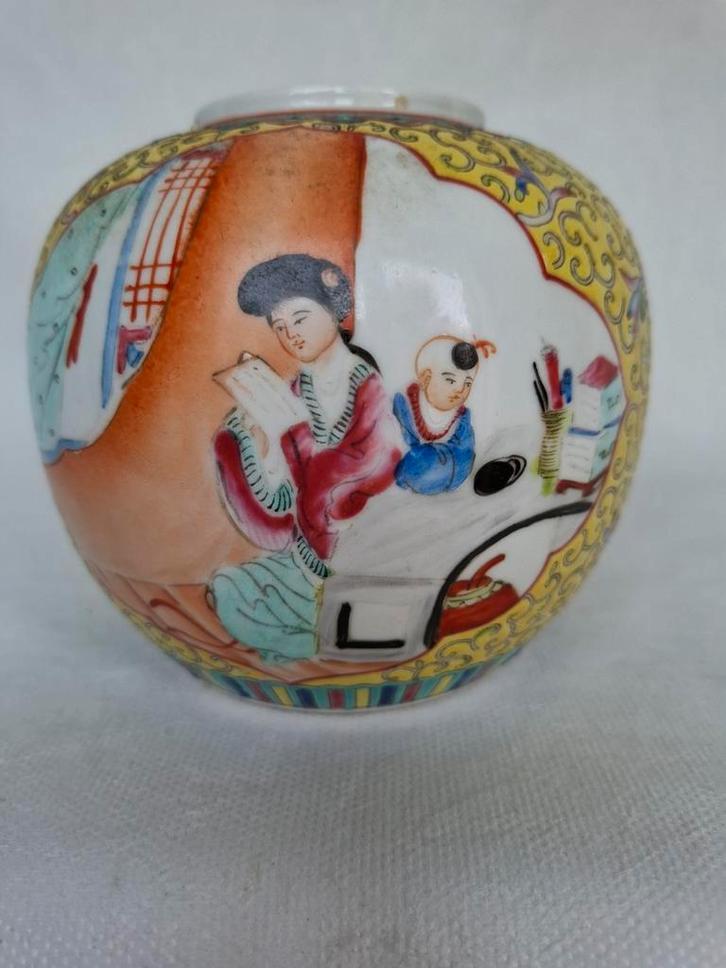 Chinees Gemberpotje met Zotje, Antiek en Kunst, Antiek | Keramiek en Aardewerk, Ophalen of Verzenden