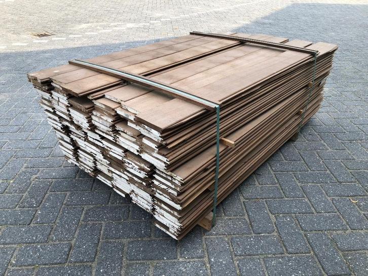 Partij Ayous Thermisch gemodificeerd gevelbekleding, Tuin en Terras, Palen, Balken en Planken, Nieuw, Planken, Minder dan 180 cm