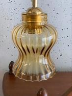 Vintage oker gele glazen lamp kapjes, Ophalen of Verzenden, Zo goed als nieuw, Minder dan 50 cm