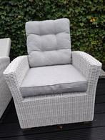 Witte verstelbare Novara lounge Diningstoelen 4 x, Ophalen, Wicker