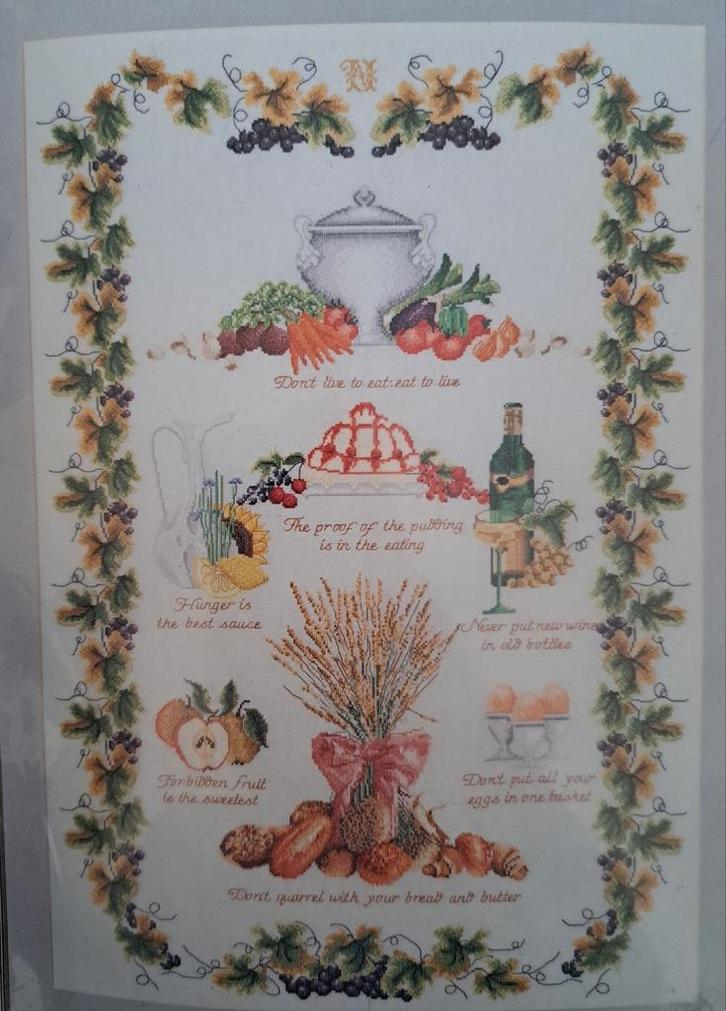 Compleet Borduurpakket - Thea Gouverneur Culinaire, Hobby en Vrije tijd, Borduren en Borduurmachines, Nieuw, Borduurpakket, Ophalen of Verzenden