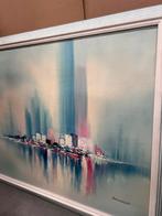 Abstract stadsschilderij Patricia Larsen, Antiek en Kunst, Ophalen of Verzenden