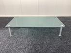 Bijzettafel rookglas 90x50x18 cm, Huis en Inrichting, Tafels | Salontafels, Ophalen, Gebruikt, 50 tot 100 cm, Glas