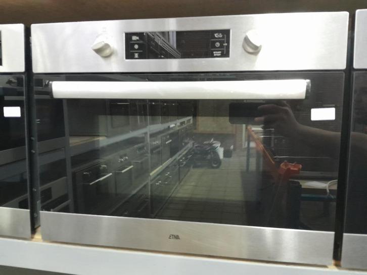 NETTE ETNA T2144RVS COMBI MAGNETRON/OVEN TE KOOP, Witgoed en Apparatuur, Magnetrons, Gebruikt, Inbouw, Combimagnetron, 60 cm of meer