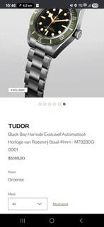 Tudor Harrods black bay 41 green bezel steel, Sieraden, Tassen en Uiterlijk, Horloges | Heren, Ophalen of Verzenden, Nieuw, Staal