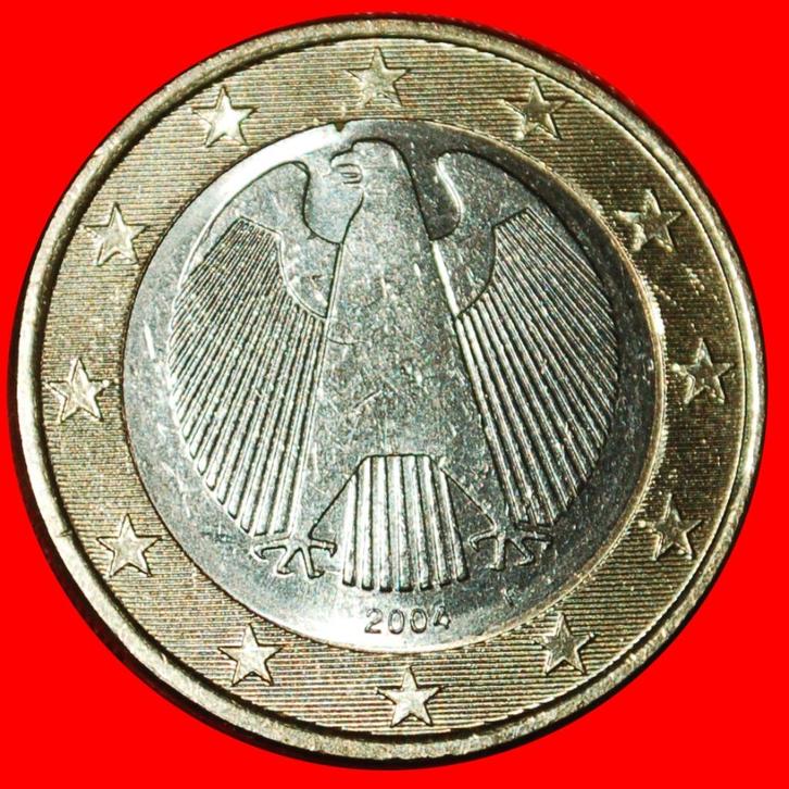 Ⰶ PHALLIC TYPE 2002-2006: GERMANY 1 EURO 2004F BADEN LUSTRE!, Postzegels en Munten, Munten | Europa | Euromunten, Losse munt, 1 euro