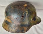 M40 Duitse Helm Luftwaffe Normandie Camouflage, Verzamelen, Ophalen of Verzenden, Luchtmacht, Duitsland, Helm of Baret