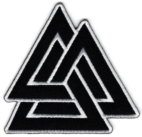 Valknut Viking Symbool stoffen opstrijk patch embleem, Verzamelen, Stickers, Nieuw, Overige typen, Verzenden