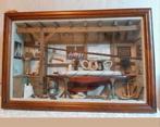 Diorama vitrine ( Nautische Oceaan Zeilboot ), Hobby en Vrije tijd, Modelbouw | Boten en Schepen, Ophalen of Verzenden
