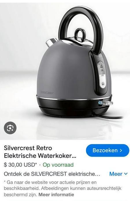 Retro Waterkoker Fluitketel - Stijlvol en Functioneel, Witgoed en Apparatuur, Waterkokers, Gebruikt, 1 tot 2 liter, Draadloos