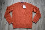 Fedeli **cashmere** | Kabeltrui, Maat 52/54 (L), Nieuw, Oranje, Ophalen of Verzenden
