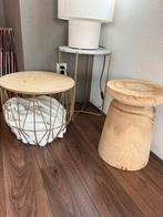 3 bijzet tafels, Minder dan 55 cm, Rond, Zo goed als nieuw, Ophalen