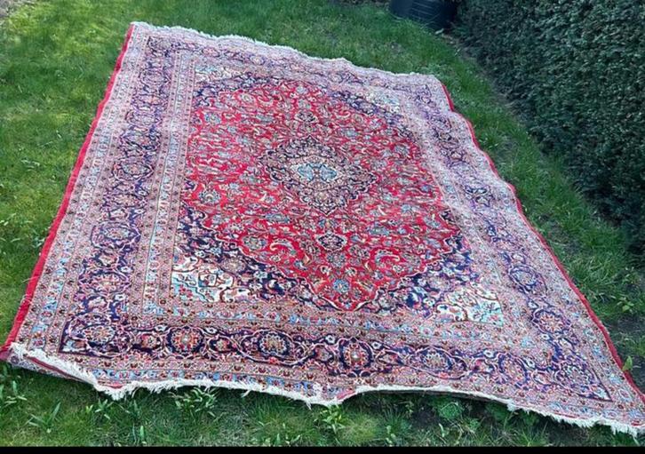 Groot Perzisch Tapijt - Handgeknoopt, Zuiver Wol, Huis en Inrichting, Stoffering | Tapijten en Kleden, Gebruikt, 200 cm of meer