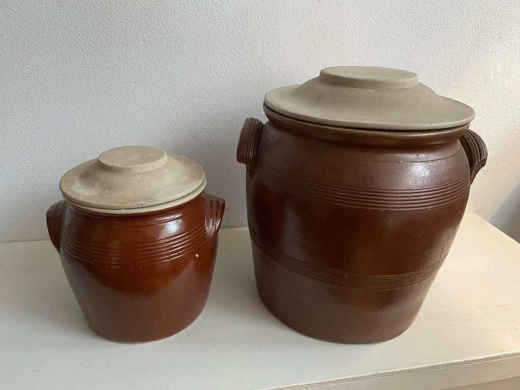 gres potten decoratief of voor de inmaak, Huis en Inrichting, Keuken | Potten en Pannen, Nieuw, Pot, Bus of Blik, Overige materialen