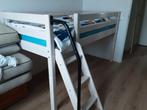Stevige half hoogslaper, 1 persoonsbed, Huis en Inrichting, Slaapkamer | Stapelbedden en Hoogslapers, Ophalen, Gebruikt, Eenpersoons