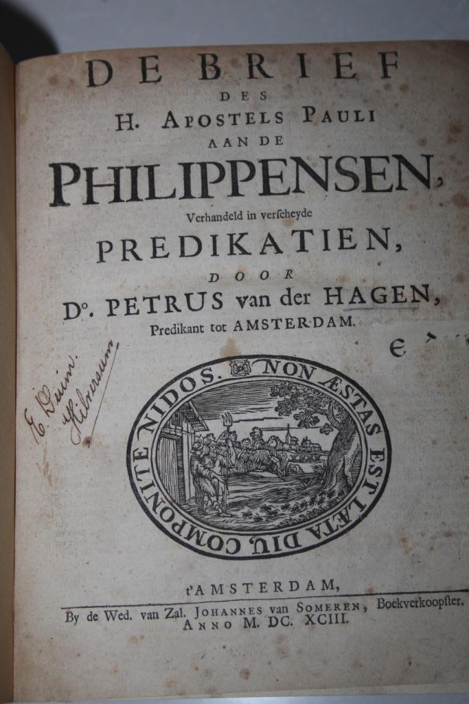 Petrus van der Hagen - Fillipensenbrief (1693), Boeken, Godsdienst en Theologie, Gelezen, Christendom | Protestants, Ophalen of Verzenden