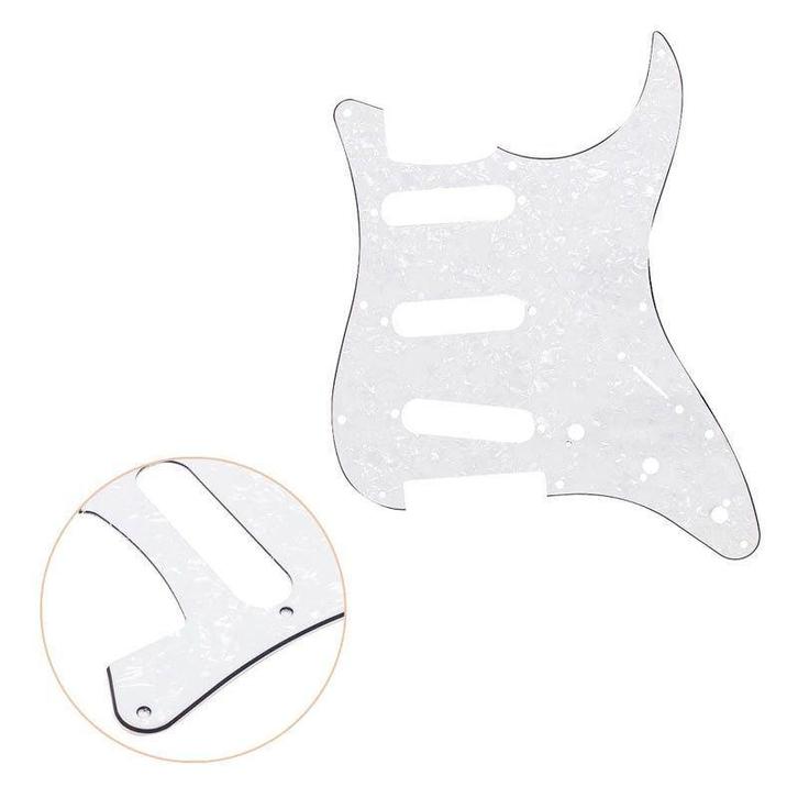 Stratocaster pickguard pearloid sss 11 gaats 3-laags, Muziek en Instrumenten, Instrumenten | Onderdelen, Nieuw, Elektrische gitaar
