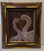 Olieverf schilderij, zwanen, Gerda De Vente, 39 - 44 cm., Ophalen