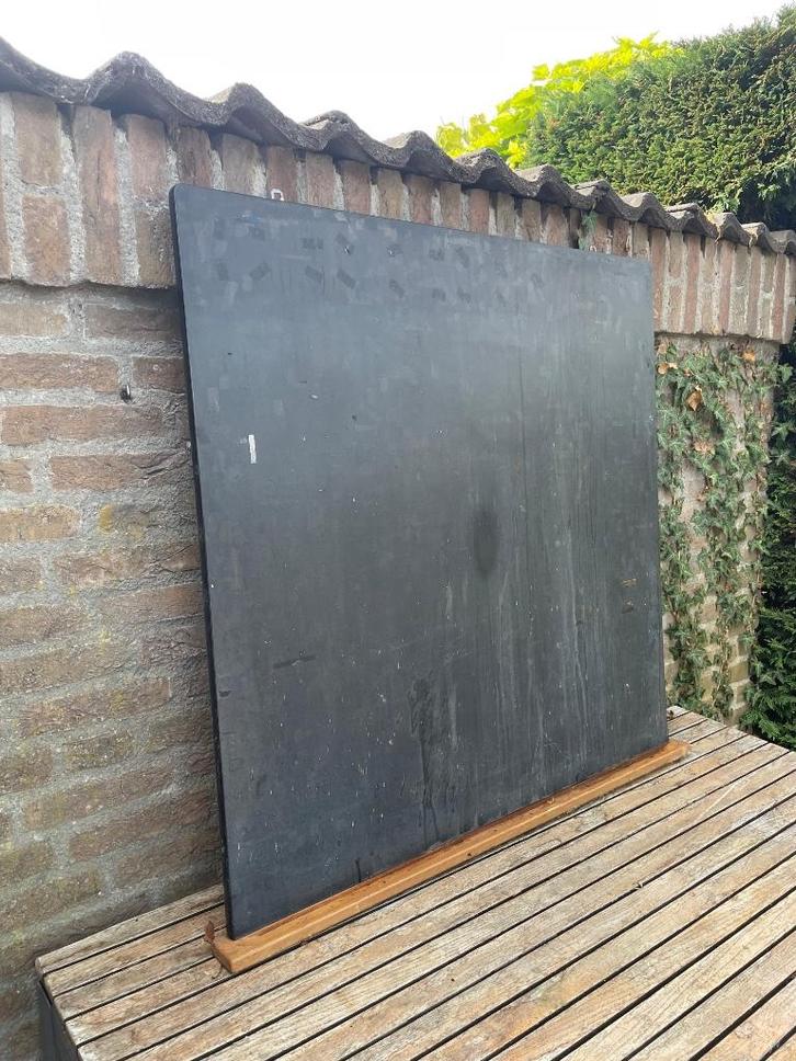 Vintage schoolbord, krijtbord, 90x 100 cm, Huis en Inrichting, Woonaccessoires | Overige, Gebruikt, Ophalen