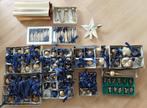 ongeveer 80 gouden kerstballen met diepblauw/gouden lint, Diversen, Kerst, Ophalen, Gebruikt