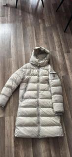 Moncler winterjas lang small, Beige, Moncler, Ophalen of Verzenden, Maat 36 (S)