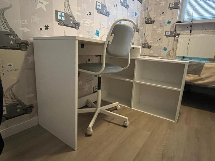 Bureau in hoek met opbergkast, Huis en Inrichting, Bureaus, Gebruikt, Bureau, Ophalen of Verzenden