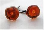 Manchetknopen Einer Fehr DK - Sterling zilver met barnsteen, Ophalen, Zo goed als nieuw, Zilver