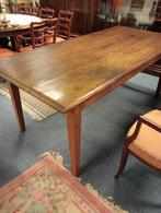 Antieke Franse Eiken Boeren Tafel met dik boven blad, Ophalen of Verzenden