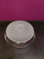 Glazen koektrommel met matglas deksel Leerdam :Jacques Boon, Antiek en Kunst, Antiek | Glas en Kristal, Ophalen