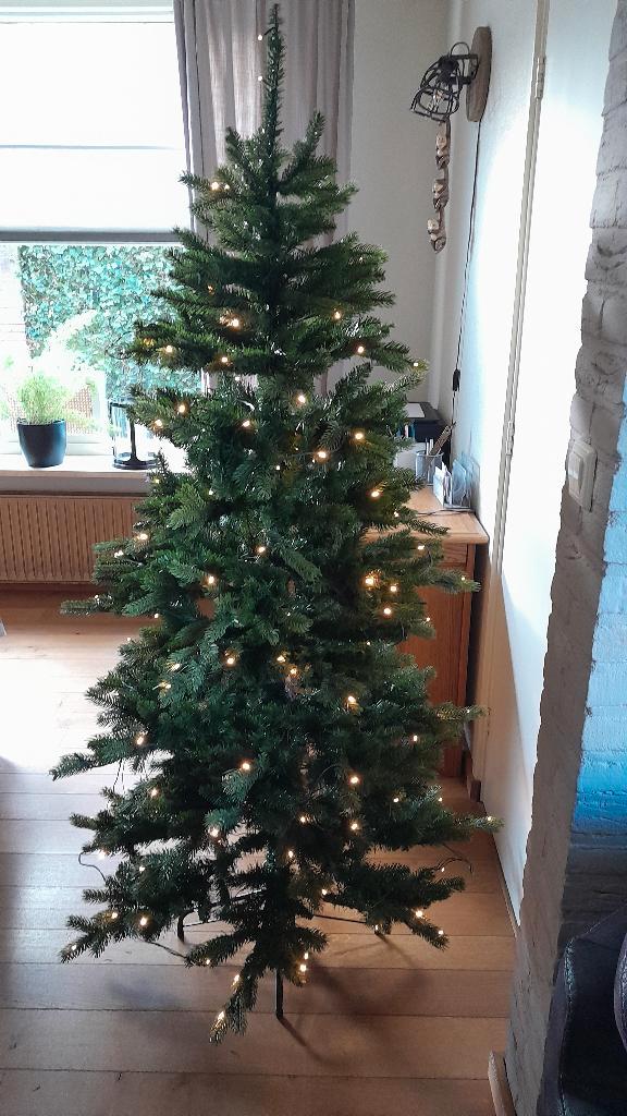kunstkerstboom met ledverlichting, Diversen, Kerst, Gebruikt, Ophalen of Verzenden