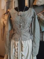 Antiek zijde vroeg victoriaanse groene bodice jasje 19e eeuw, Antiek en Kunst, Antiek | Kleding en Accessoires, Ophalen of Verzenden