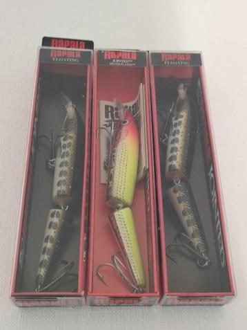 3 Rapala Jointed 13 cm pluggen. ( kunstaas ) Nieuw ! beschikbaar voor biedingen