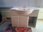 Badmeubel met wastafel en spiegel, Huis en Inrichting, Badkamer | Badkamermeubels, Ophalen, Gebruikt, 50 tot 100 cm, Minder dan 100 cm