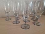 Vintage glazen licht blauwe voet bier cocktail glas, Verzamelen, Glas en Borrelglaasjes, Ophalen of Verzenden