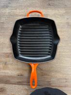 Le creuset grill pan, Huis en Inrichting, Keuken | Potten en Pannen, Ophalen of Verzenden, Gietijzer, Koekenpan of Braadpan