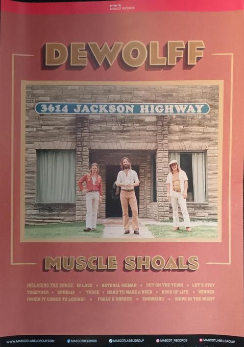 DeWollff poster 60x40 cm Muscle Shoals, Verzamelen, Muziek, Artiesten en Beroemdheden, Nieuw, Poster, Artwork of Schilderij, Verzenden