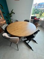 Nieuwe mango houten eettafel 150 cm, Huis en Inrichting, Tafels | Eettafels, Ophalen, 100 tot 150 cm, Rond, Zo goed als nieuw