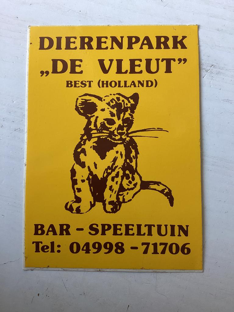 Sticker Dierenpark De Vleut in Best, Verzenden, Zo goed als nieuw, Dier en Natuur