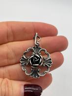 A561 Prachtige zilveren TEKA hanger roos, Ophalen of Verzenden, X, Bloem of Plant, Zilver