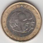 Monaco 1 euro Rainier III 2002 UNC in munthouder, Ophalen of Verzenden, Monaco, 1 euro, Losse munt