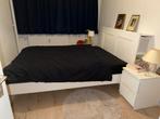 Ikea Tweepersoonsbed Brimnes, Ophalen, Gebruikt, İkea Brimnes Bed + Headboard, Wit