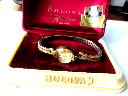 Bulova Dameshorloge verguld Antiek, Sieraden, Tassen en Uiterlijk, Antieke sieraden, Verguld, Ophalen