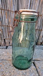 Vintage IDEALE fles met Beugel - Groen Glas, Ophalen of Verzenden