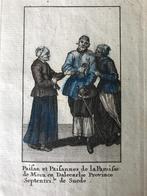 Picart ! Oude gravure met kledendracht gravure 18e eeuw, Ophalen of Verzenden