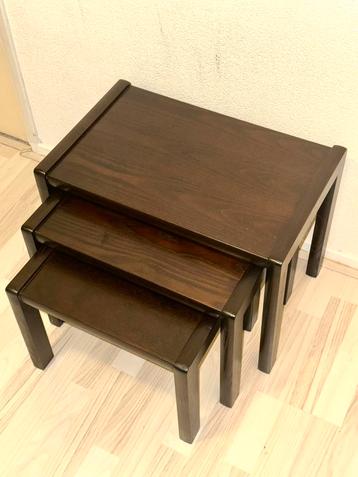 Vintage Mid Century Wengé Bijzettafels Set Mimiset beschikbaar voor biedingen